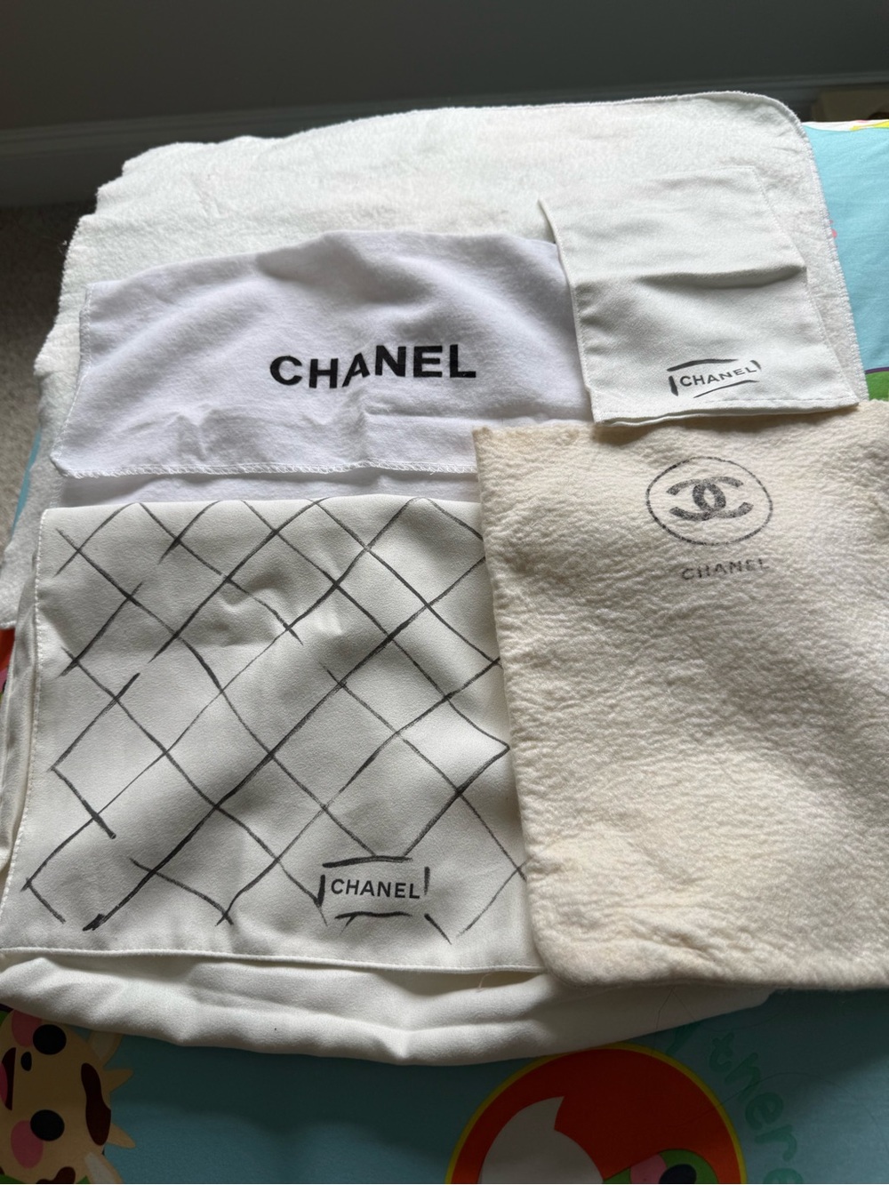 Bundle of 5 Chanel dust bags